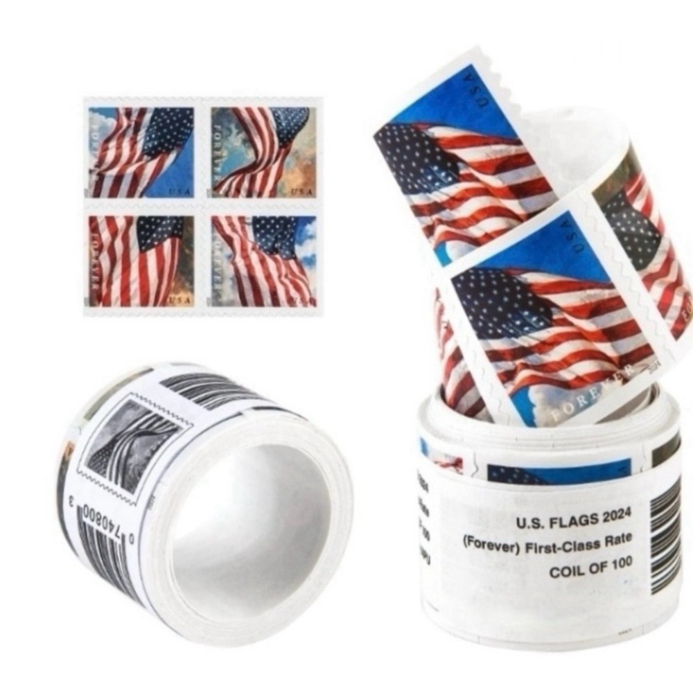 Price One Week Only Forever First Class Rate USPS Stamps Coil of 100 Sealed NWT - Picture 2 of 5
